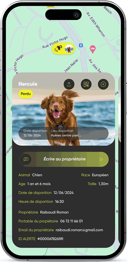 Application Waf - association contre le vol de chiens
